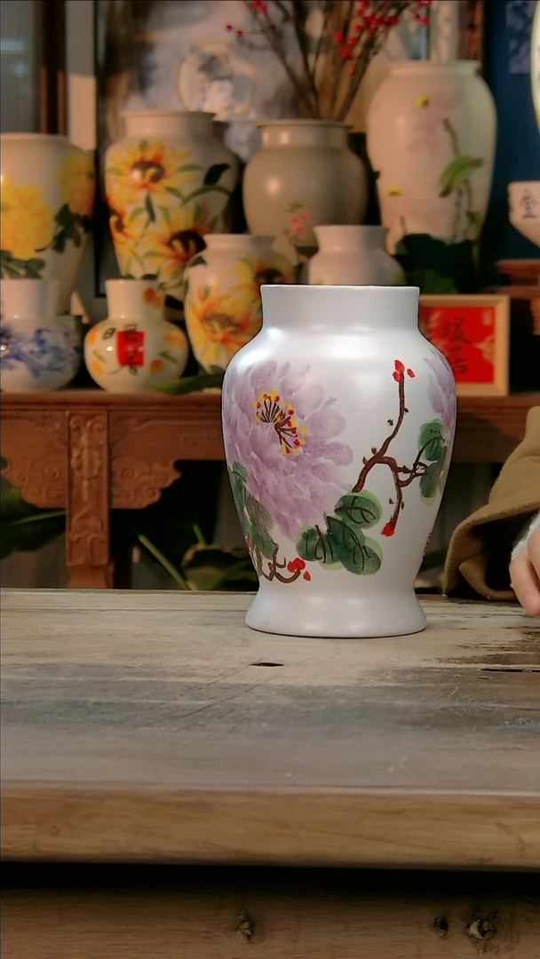 【闪购商品】瓷片景德镇纯手工釉下彩精品花瓶