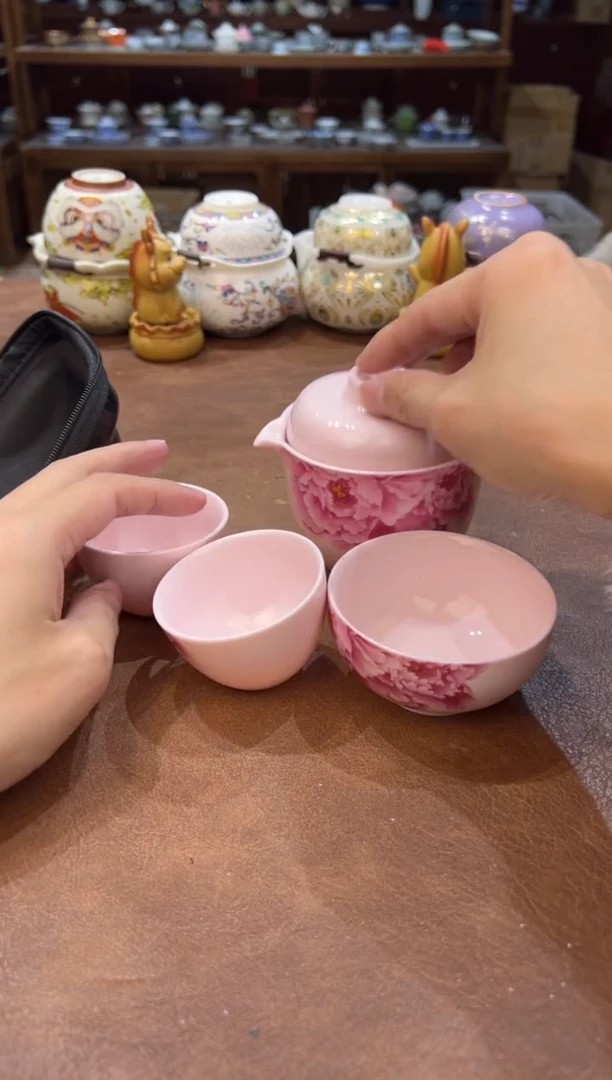 真的很便宜会开片的旅行茶具