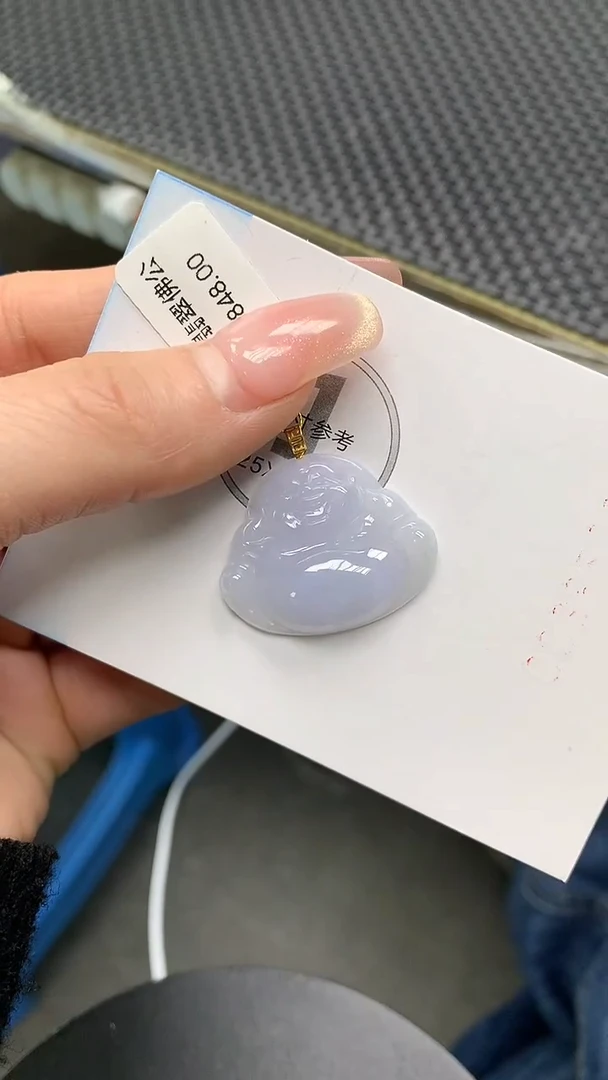 颈饰18K金镶嵌翡翠a货支持复检百元以上9元证书费自理