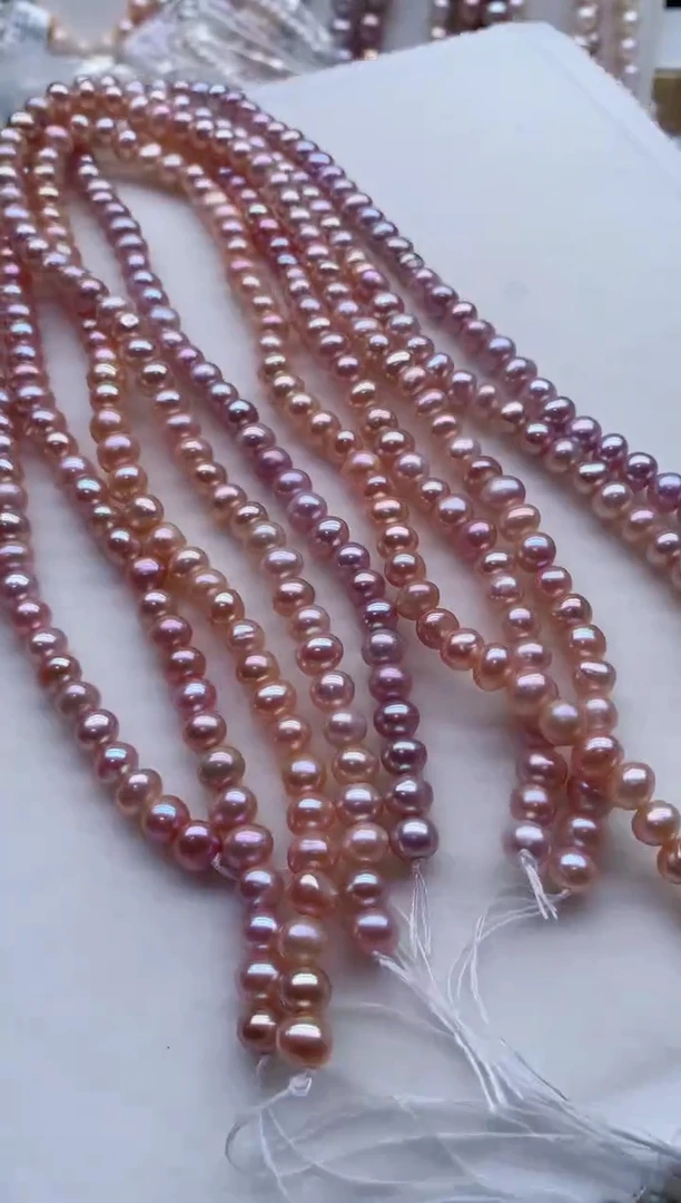 未镶嵌淡水珍珠裸珠无扣头多样性发其一，非无暇