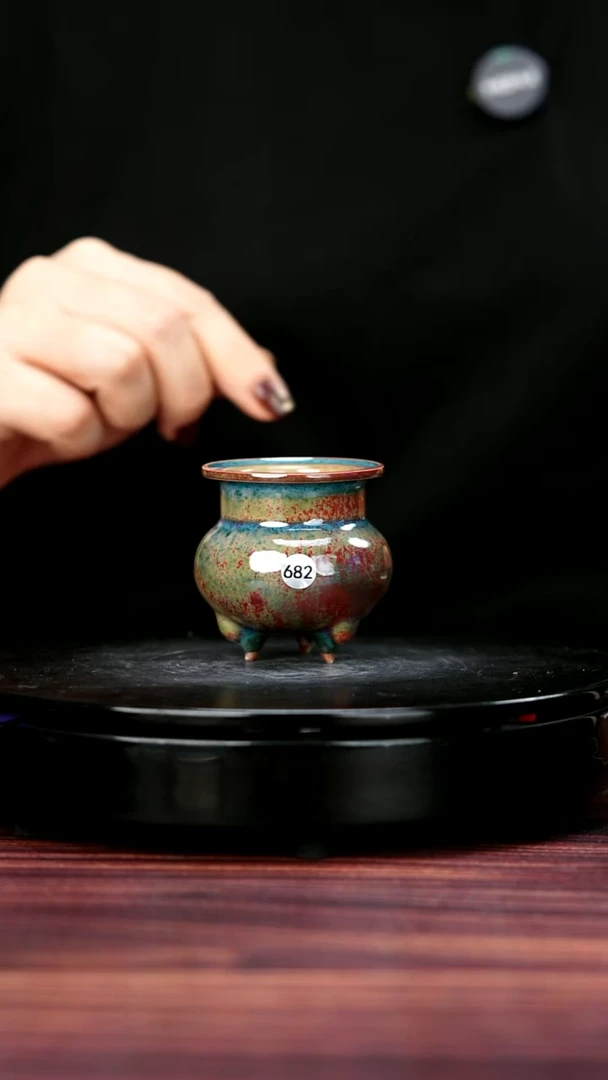 摆件682#李盼龙一级品原矿钧瓷香炉