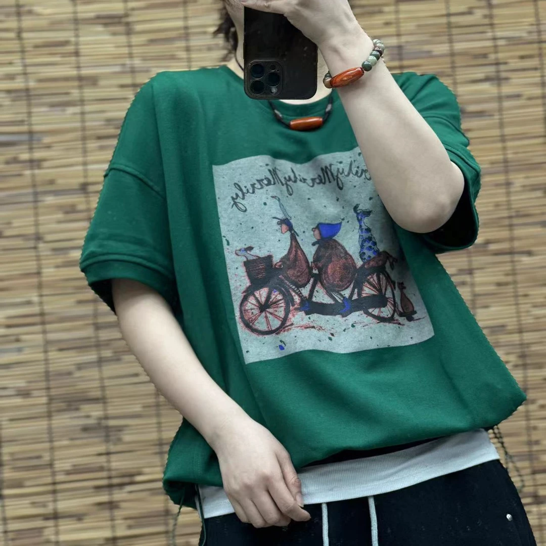 HY    骑自行车短袖T恤