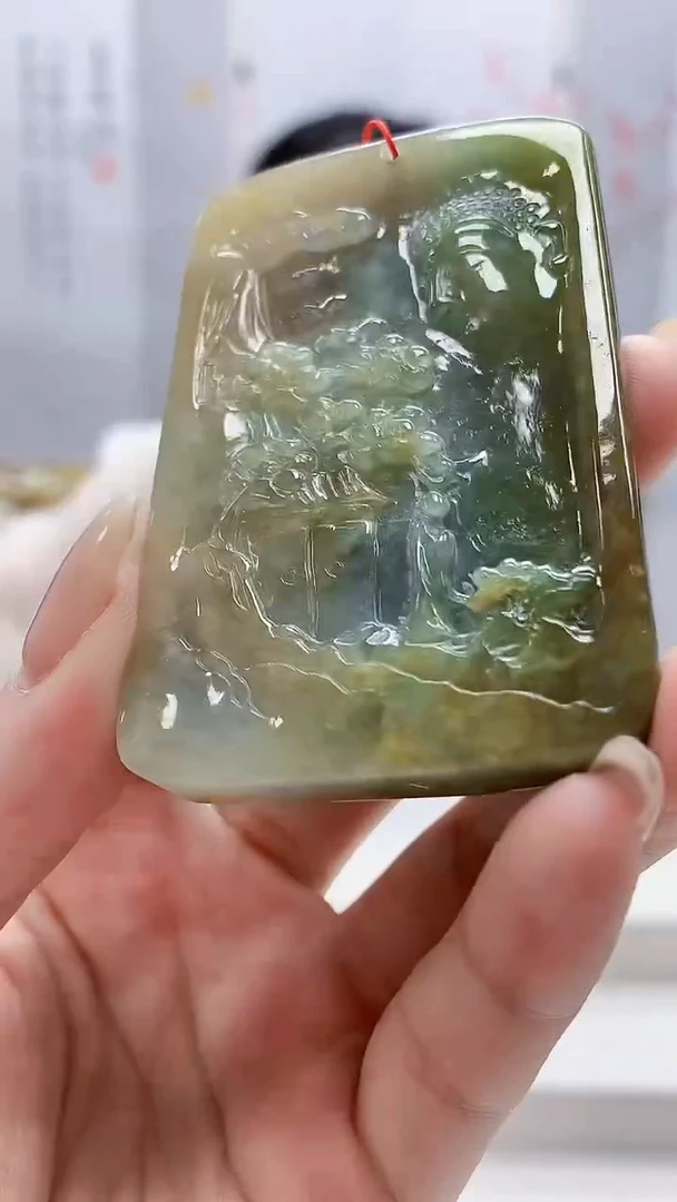 未镶嵌定制翡翠4852lr-毛货挂件42