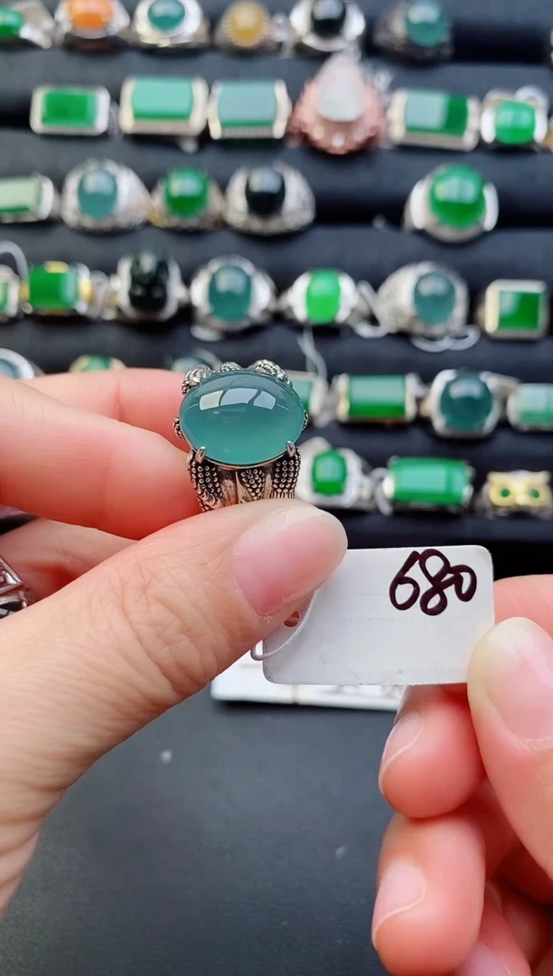 【闪购商品】翡翠戒指银S925镶嵌11111111