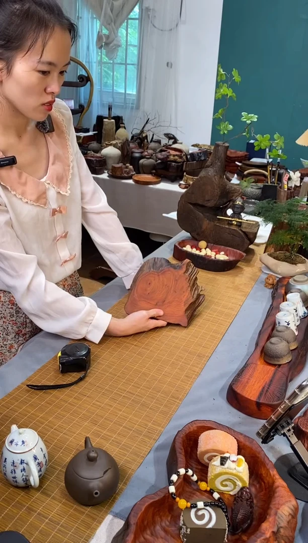 缅甸花梨木随形壶承