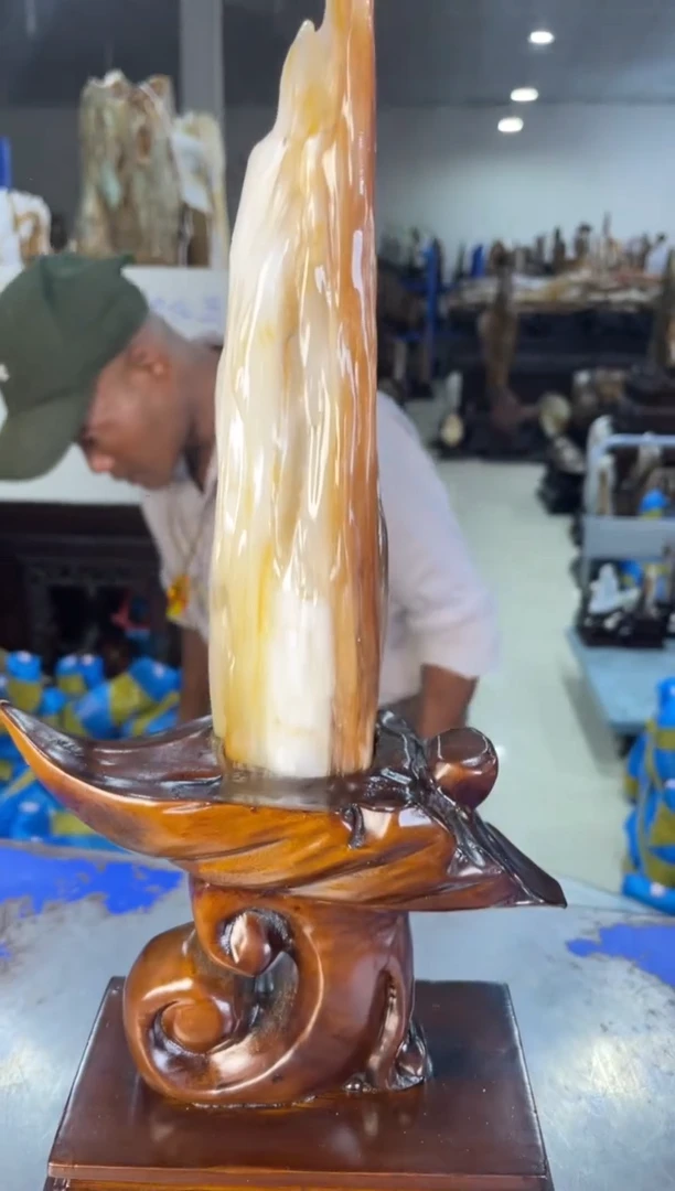 未镶嵌摆件硅化玉56