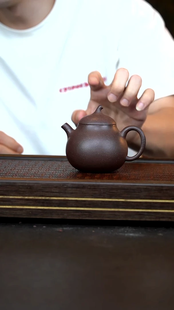 茶壶紫砂CZP   大水潭天青泥    茄瓜   170cc