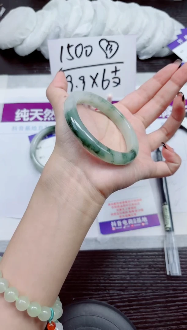 未镶嵌手镯石英质玉A163-57.58