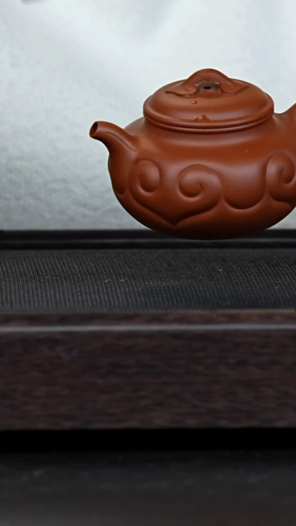 【闪购商品】紫砂茶壶生砂朱泥仿古如意