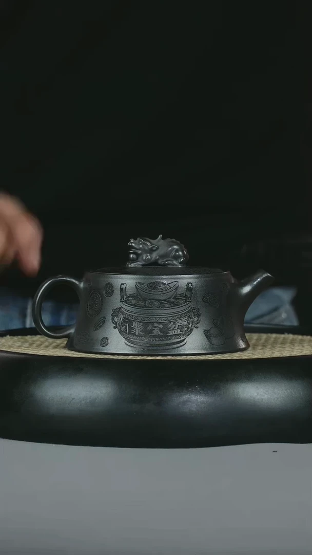 茶壶紫砂 原矿石黄 招财进宝
