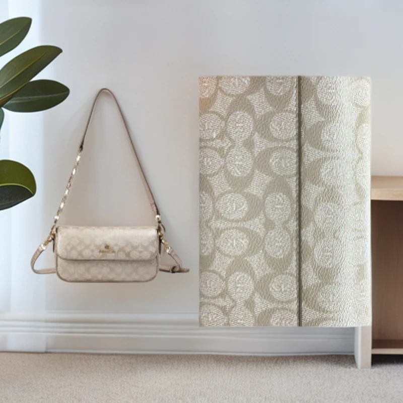 【特特甄选】BF-66303-香槟金链条单肩包斜挎牛皮包印花时尚女包