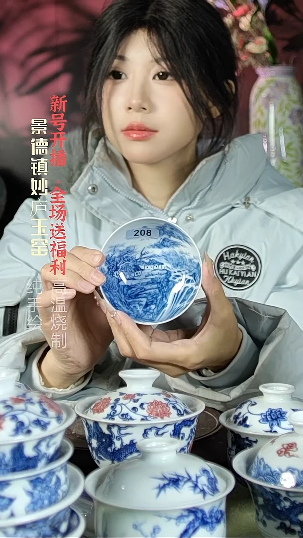 盘陶妙庐玉窑山水普洱208
