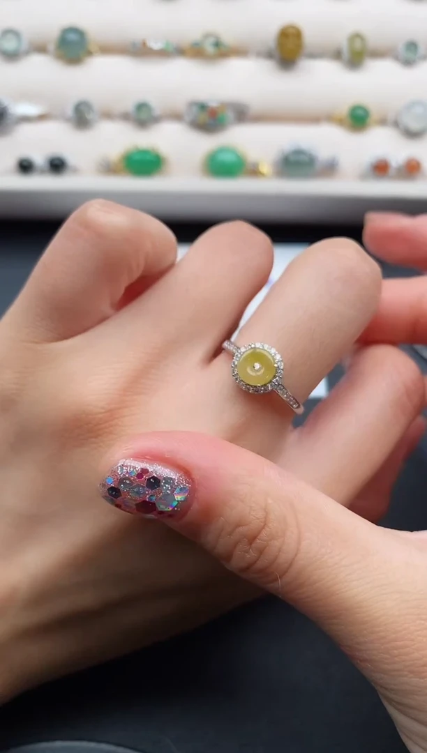 银S925镶嵌戒指翡翠555555555+1