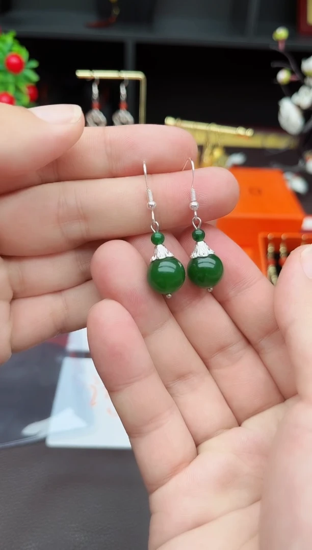 玛瑙/玉髓耳饰银S925镶嵌733000