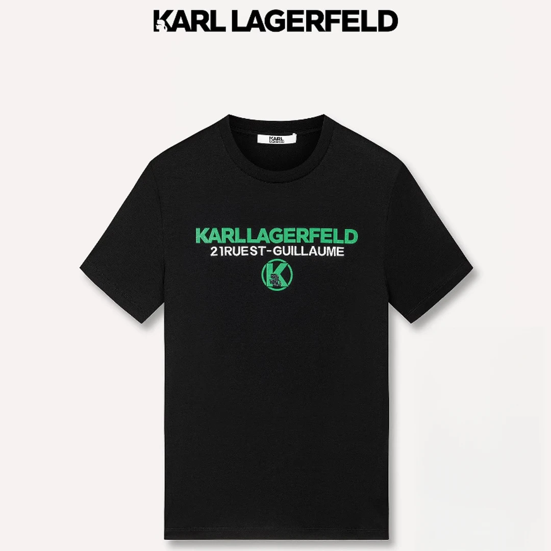 KARL LAGERFELD/卡尔拉格斐KARL刺绣棉质短袖T恤男E42M1708