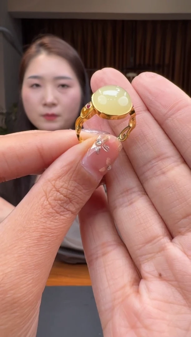 【闪购商品】和田玉13618K金镶嵌1.31冰冰多样性发货