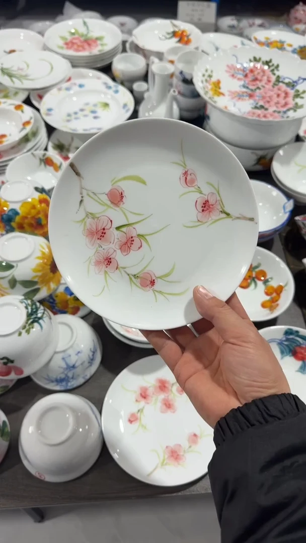 摆件陶瓷景德镇高温瓷（平盘）