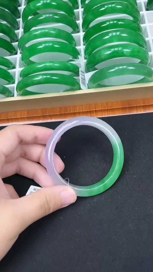 砖雕s23 冰春彩手镯 圈口58