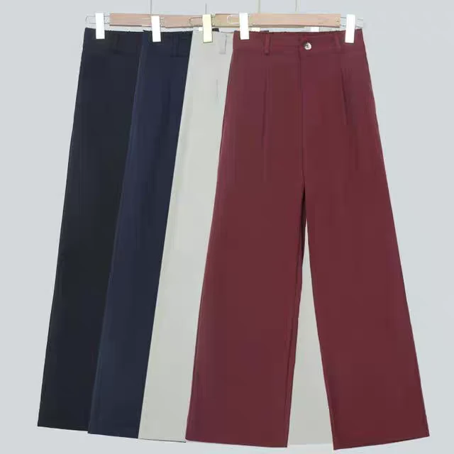 (运费补贴)阔腿裤女夏季宽松显瘦直筒休闲九分裤