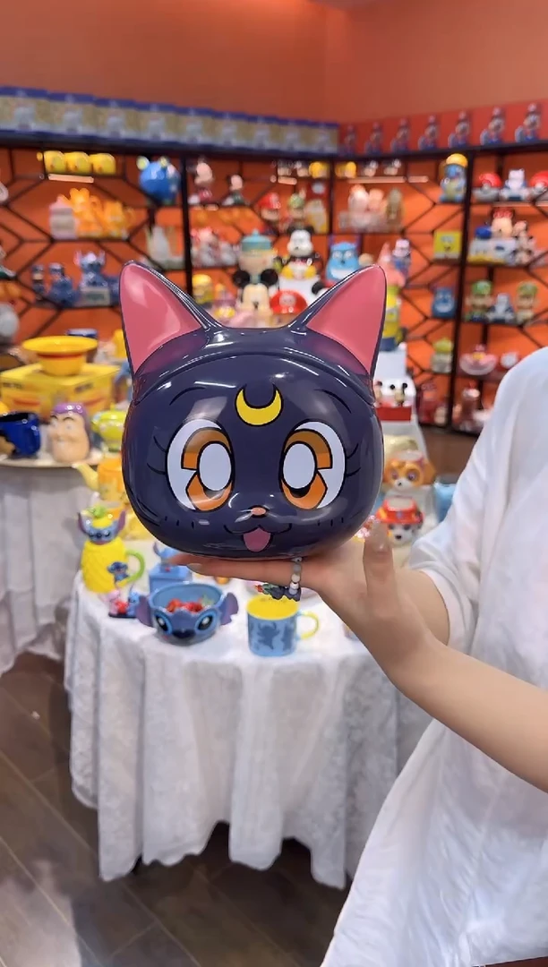 瓷片@@露娜猫陶瓷储物罐