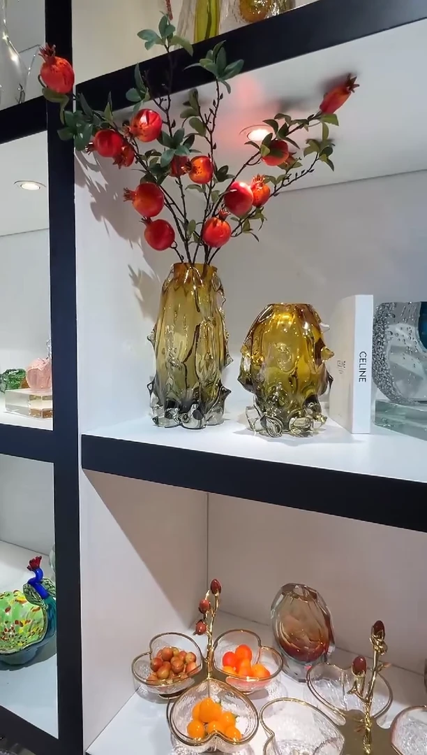 【仙人掌】琉璃花瓶一对