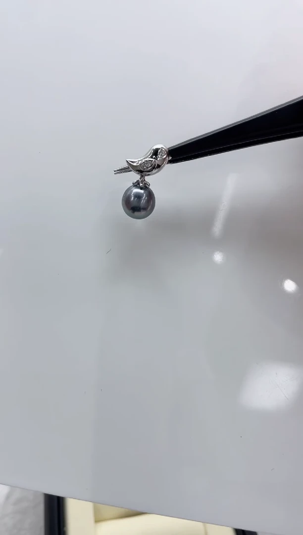 【闪购商品】海水珍珠吊坠(不含链)银S925镶嵌海水珍珠吊坠