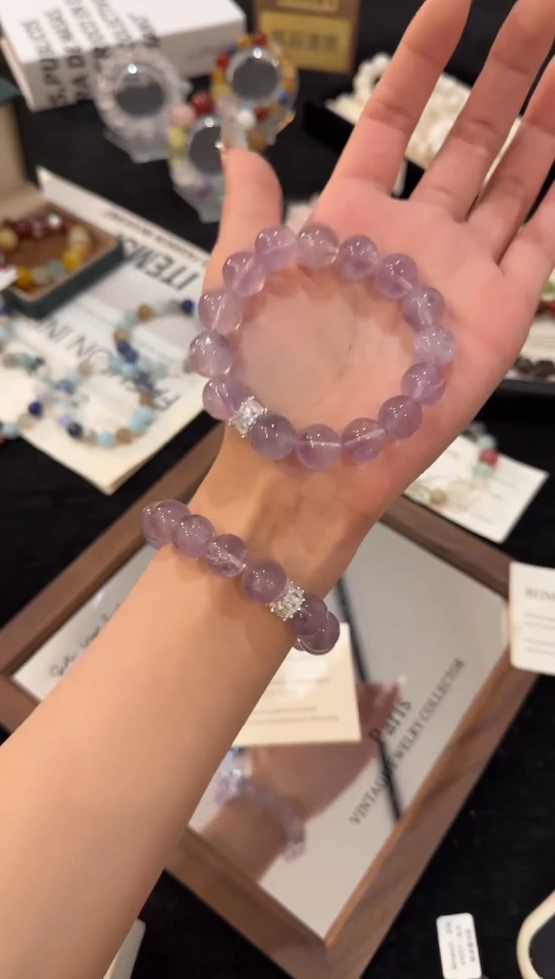 合金手链水晶紫兔毛x3269