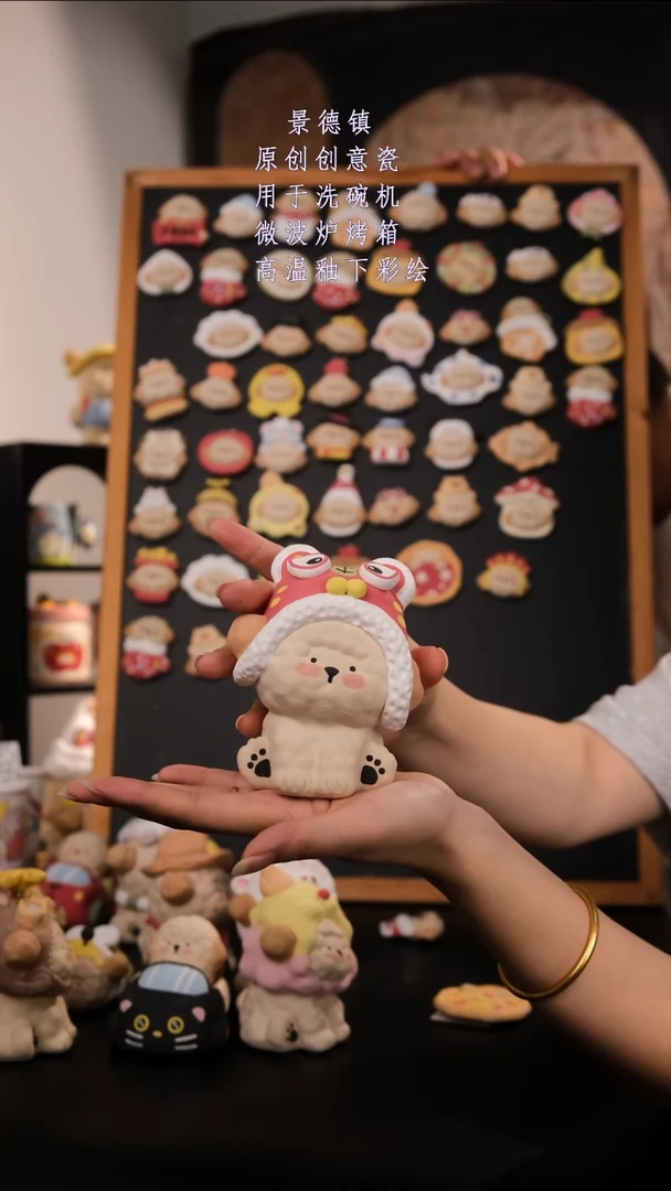 摆件景德镇手工手绘设计师款