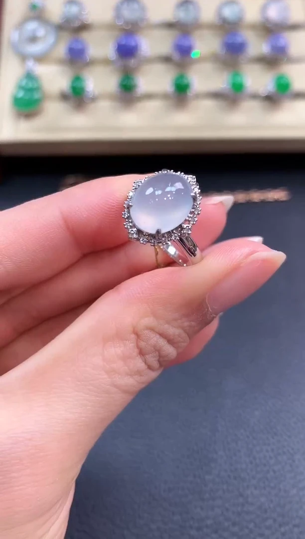 【闪购商品】翡翠戒指18K金镶嵌b45