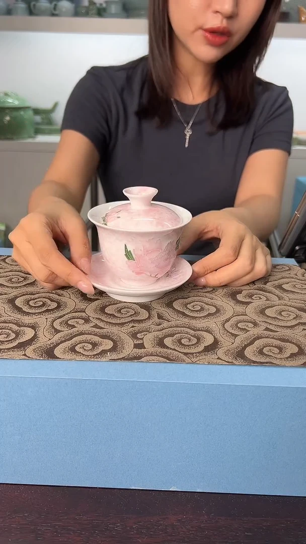 龙泉云间青瓷小米茶器