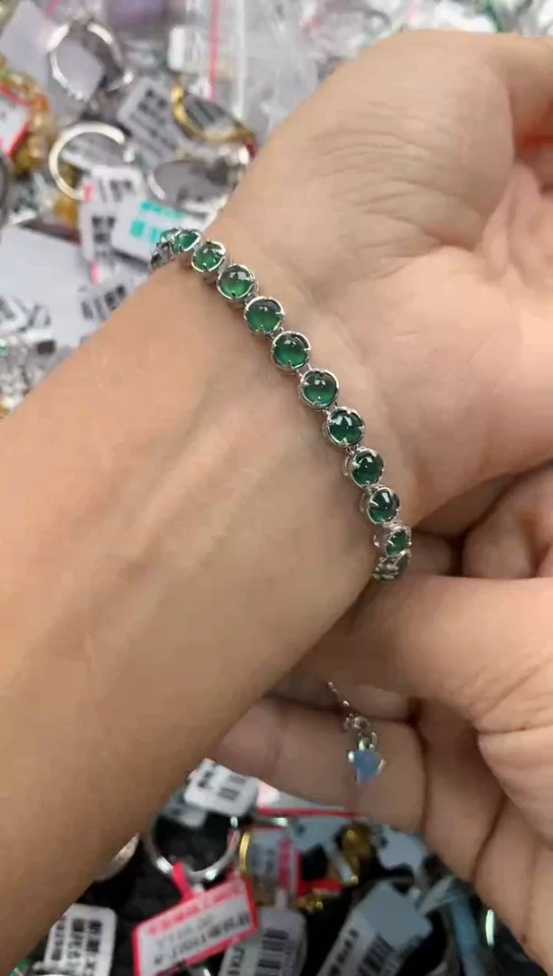 银S925镶嵌戒指翡翠111    9