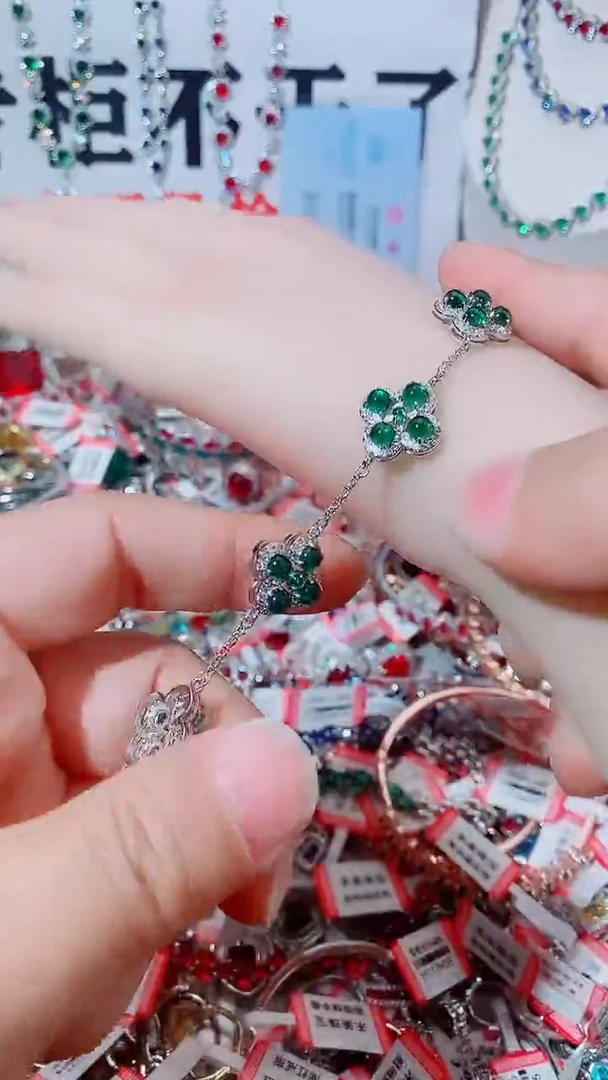 未镶嵌手链祖母绿祖母绿手链