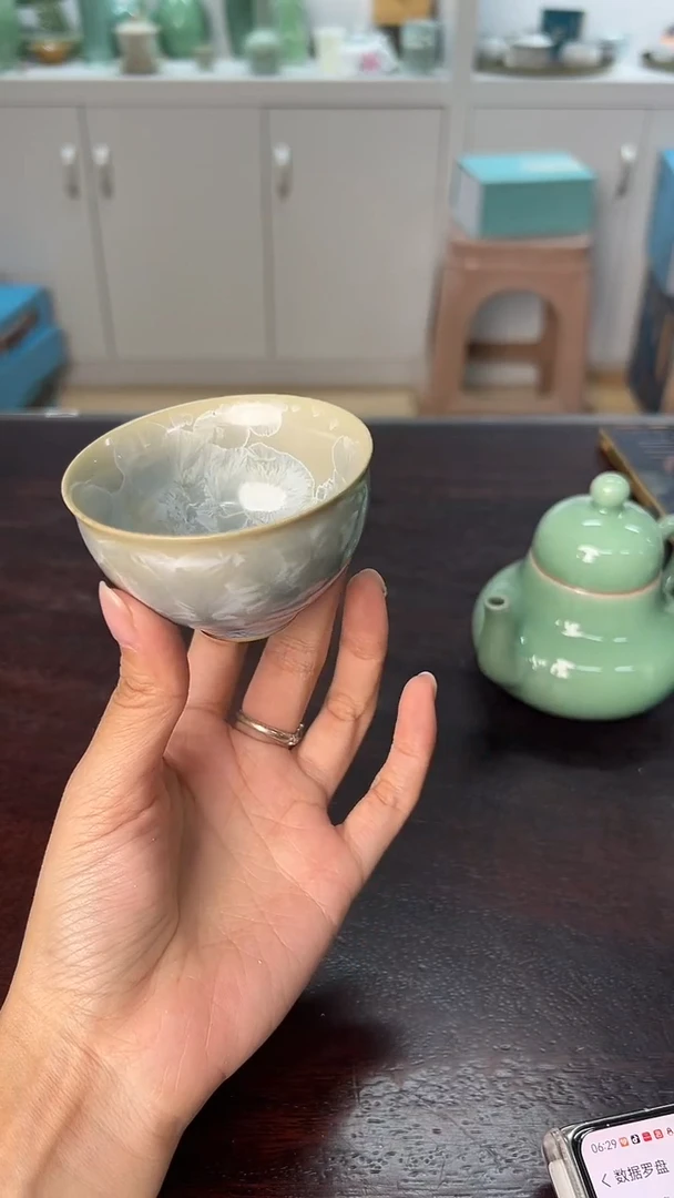 龙泉云间青瓷小米茶器   单杯
