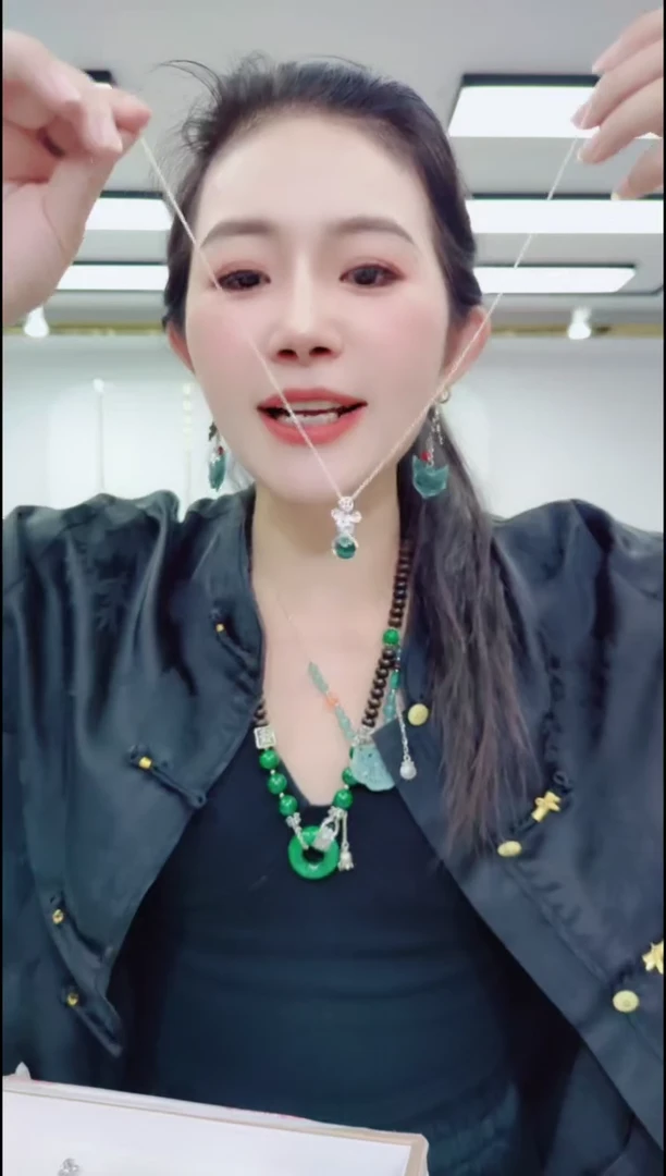 孔雀石合金颈饰2264孔雀石项链