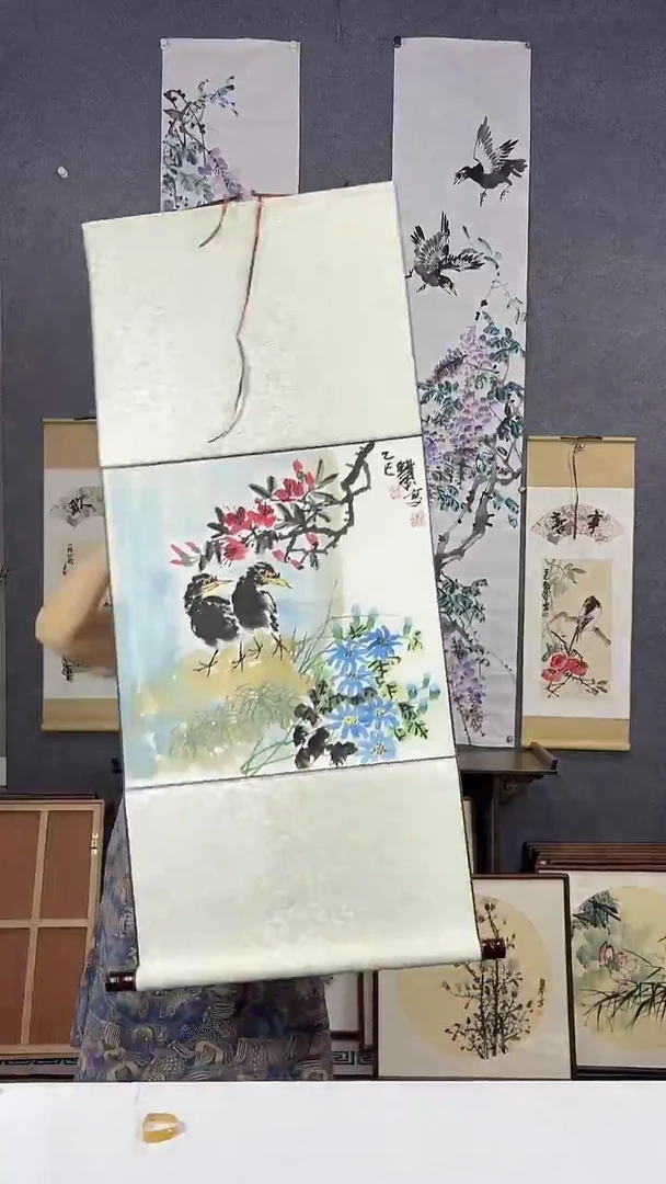 国画110*48吴铁成手绘卷轴