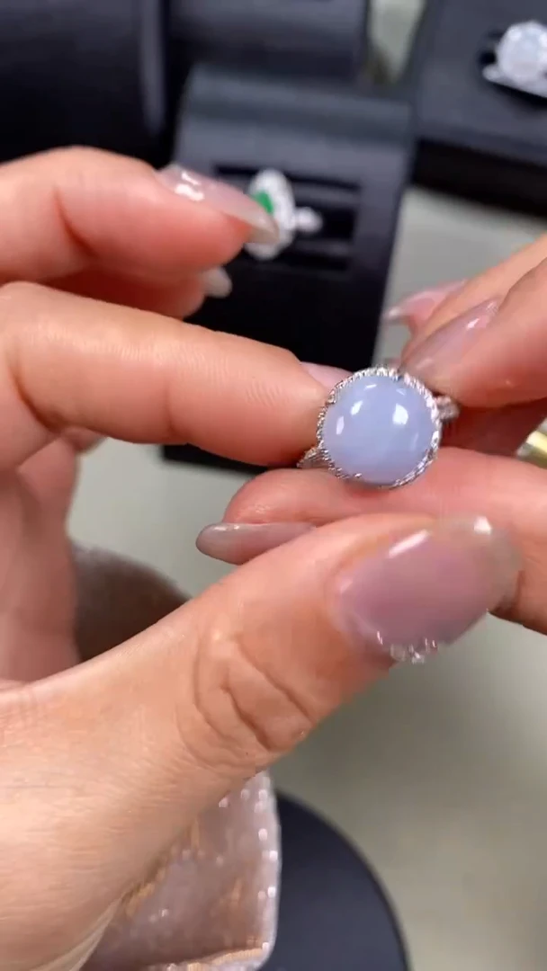 【闪购商品】翡翠戒指银S925镶嵌8730