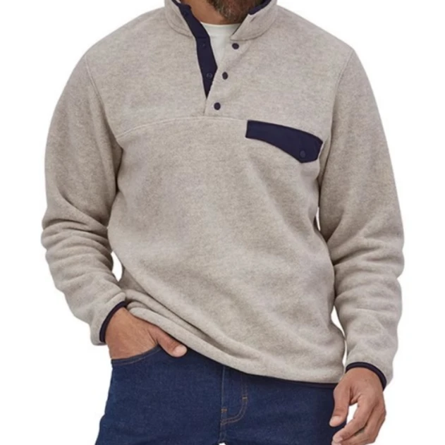 质感通勤】秋冬男士抗皱百搭立领外套户外运动拼色潮搭上衣25131