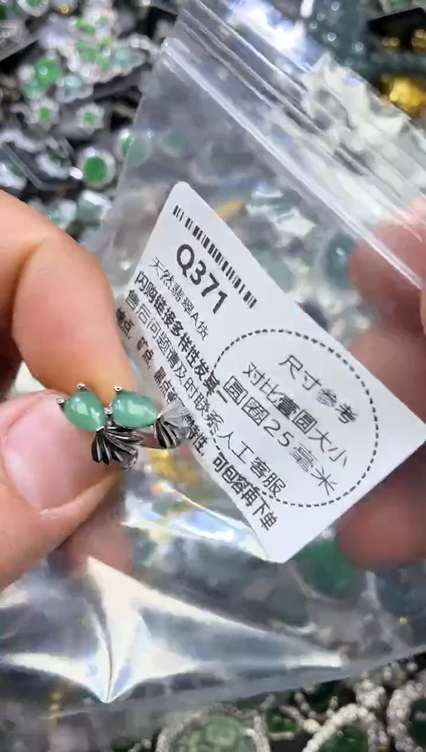 颈饰未镶嵌翡翠Q371耳扣