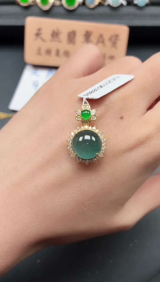 银S925镶嵌戒指翡翠111