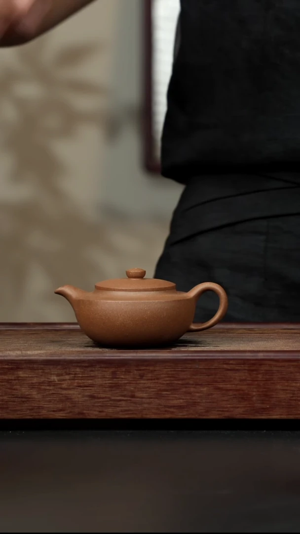 紫砂茶壶老段 汉扁全手