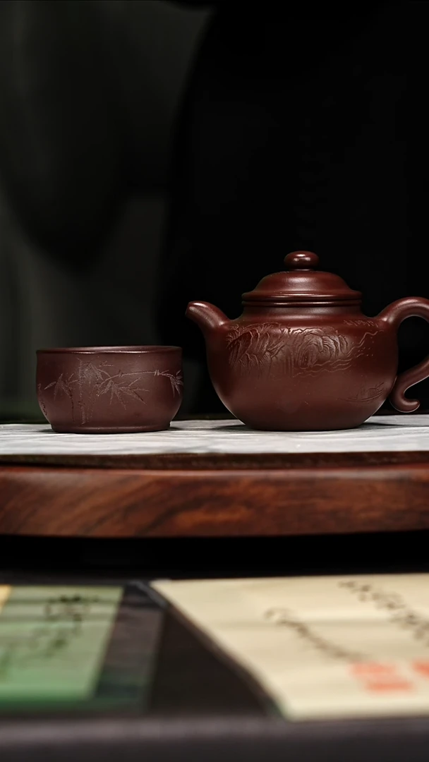 宜兴原矿高端紫砂 景舟紫泥220cc