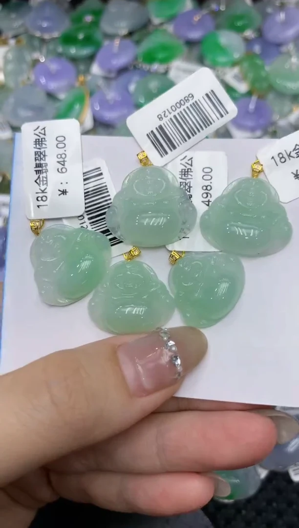 【闪购商品】翡翠颈饰18K金镶嵌222222222多样性发其一