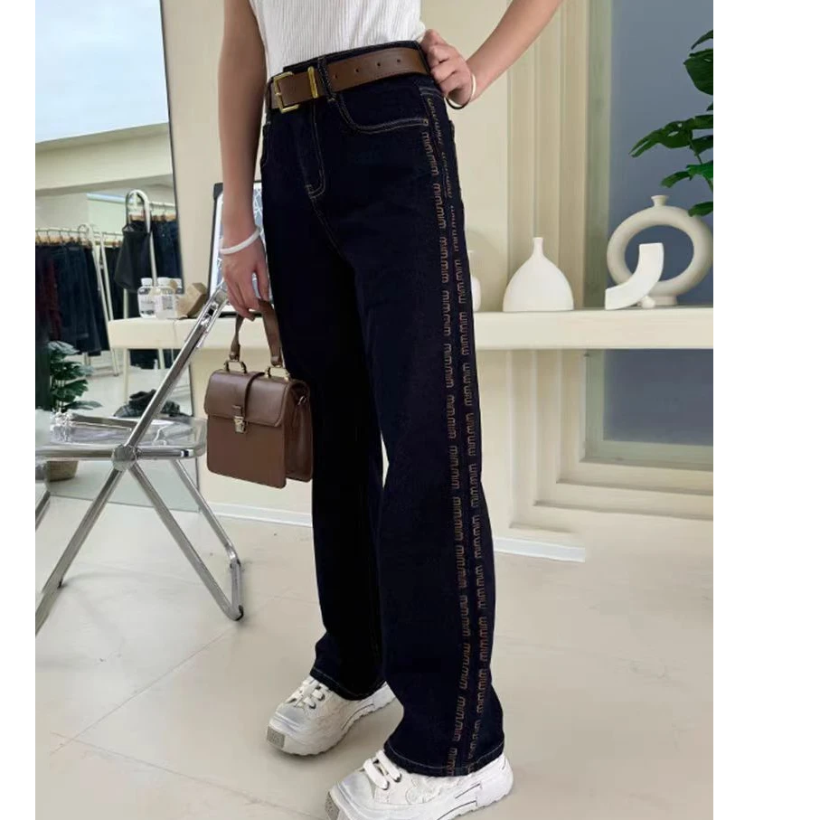 【锦衣服饰】阿3563侧边滋补刺绣直筒裤