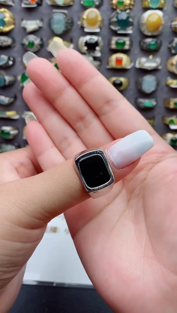 未镶嵌戒指翡翠天然翡翠男戒