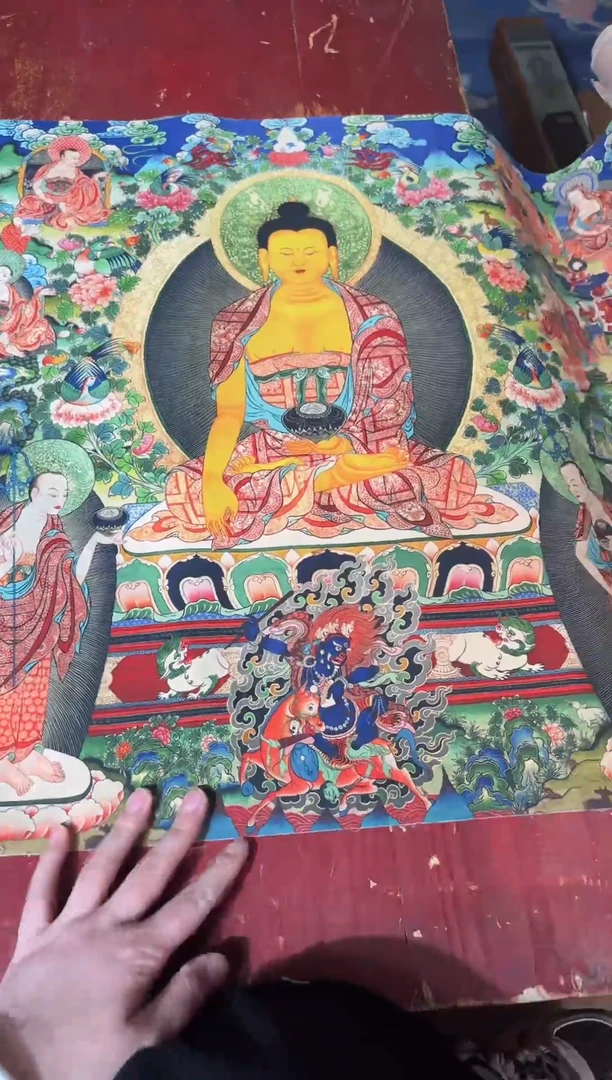 卷轴画龙妹的唐卡tk16