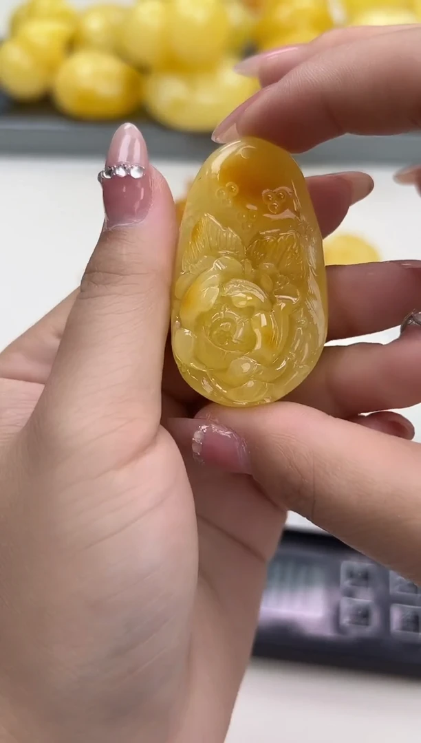 裸石琥珀未镶嵌天然琥珀蜜蜡吊坠