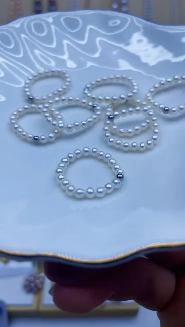 未镶嵌戒指淡水珍珠戒指多样性发其一