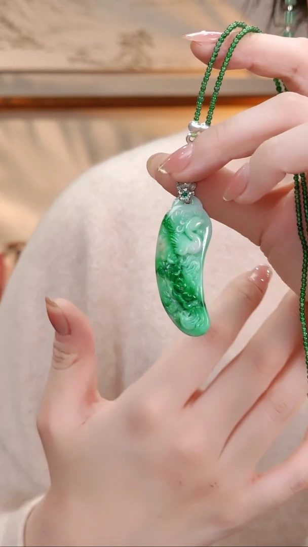 颈饰未镶嵌翡翠国风