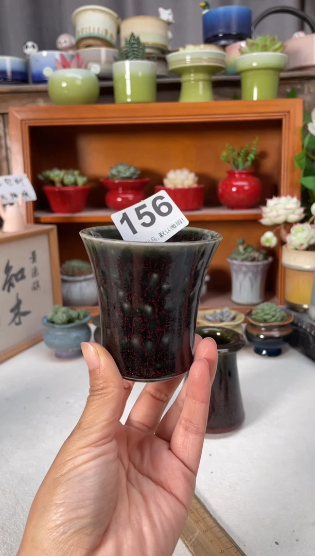 瓷片紫*156知木小芳花盆