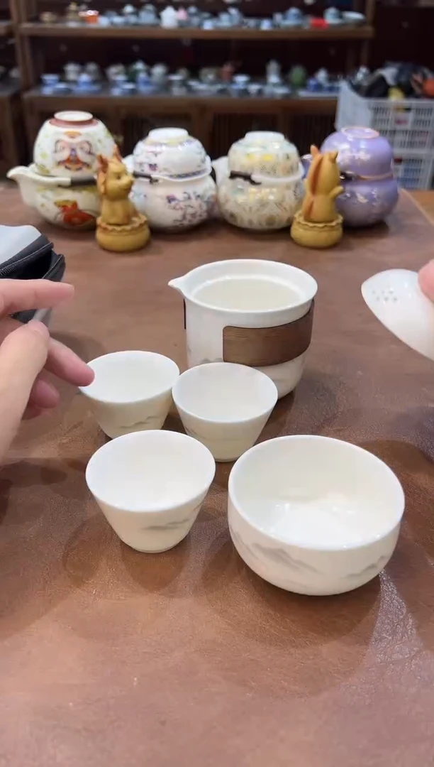 真的很便宜会开片的旅行茶具